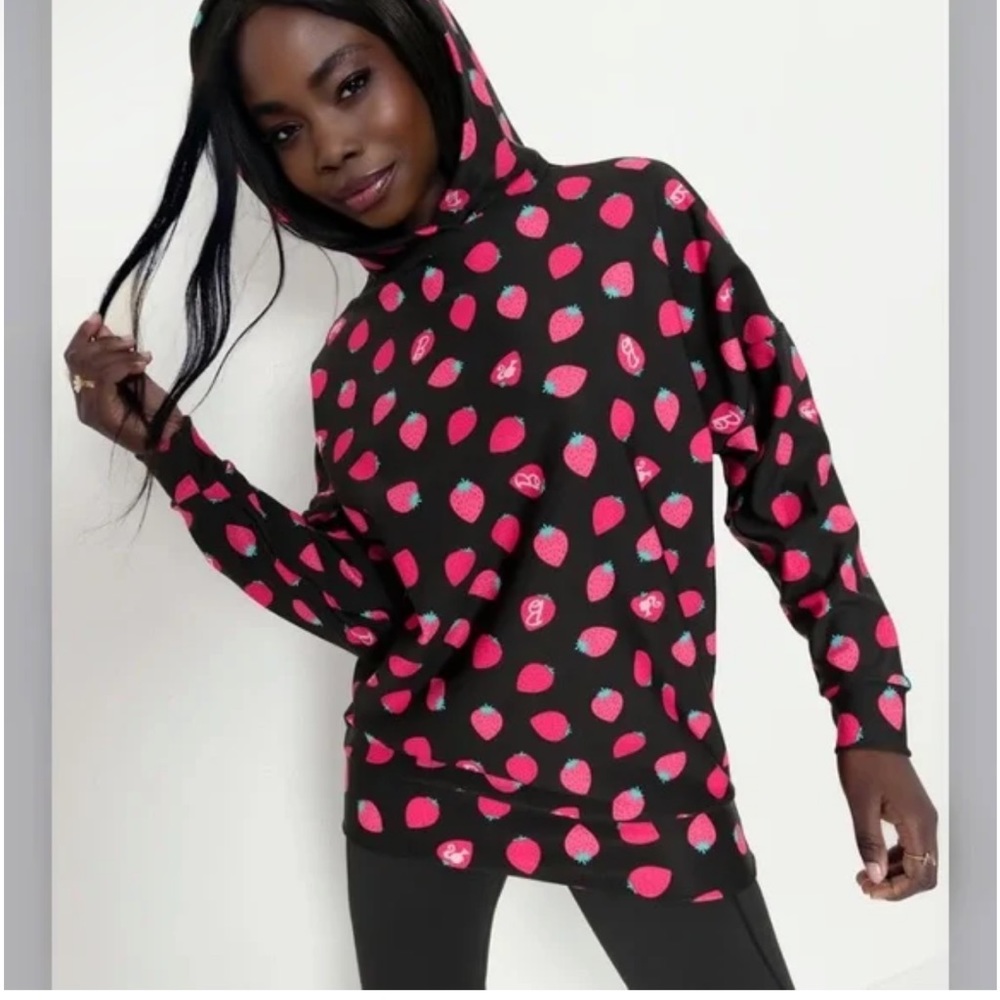 Blackmilk Barbie Strawberries Toastie Sweater hoodie
